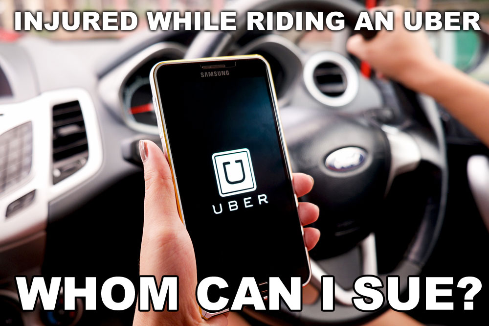 Injured while riding an Uber or Lyft in Maryland—whom can I sue?